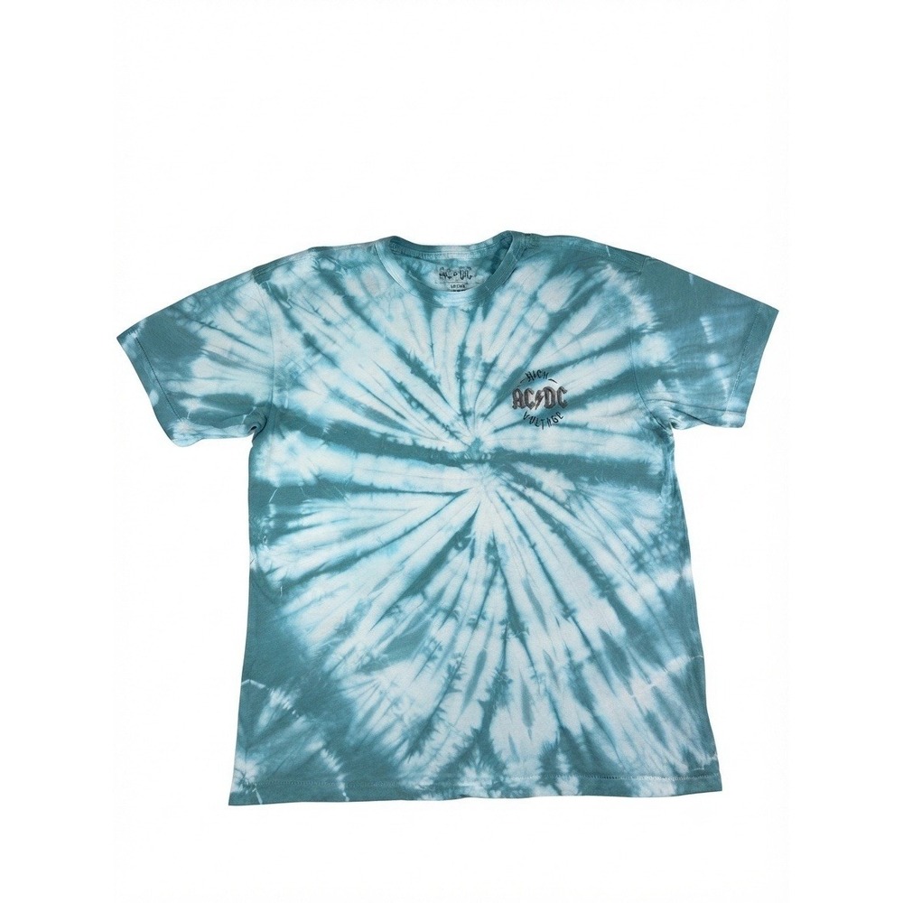 AC/DC High Voltage 1976 European Tour T-Shirt Mens Medium Tie Dye Rock Band